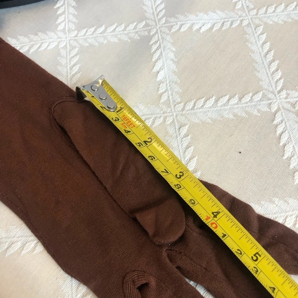Vintage 1950s Bemberg Gloves by Gutman Lann Gloves Espresso Brown Size 6.5”